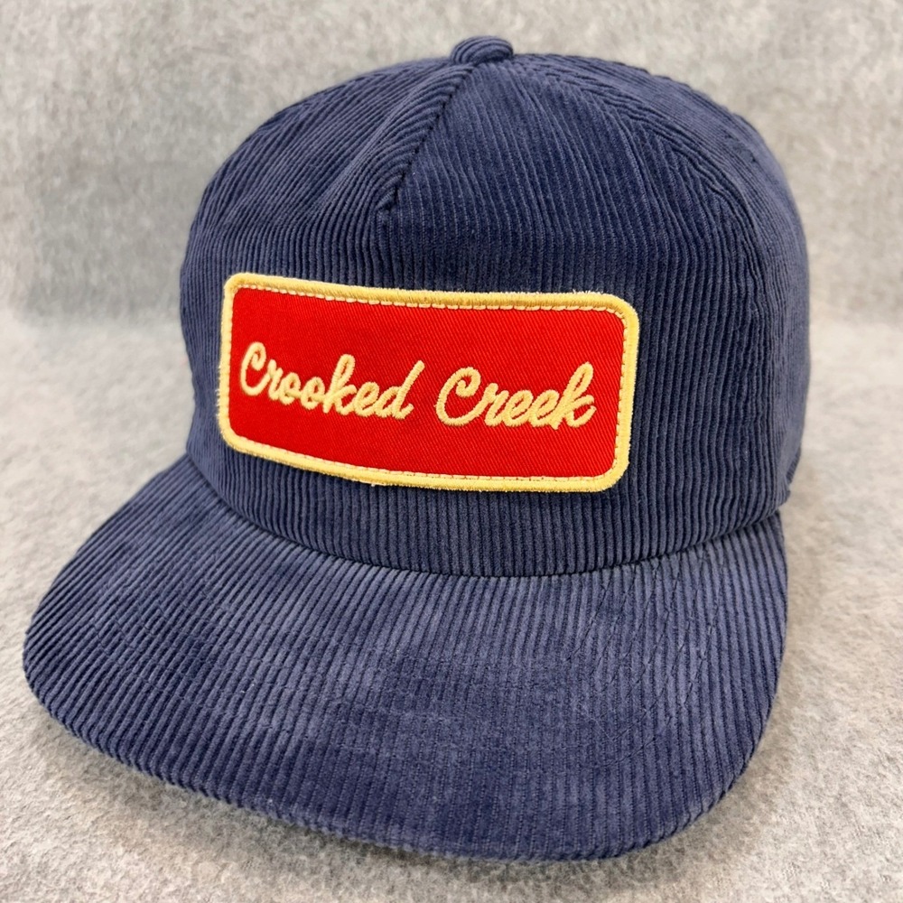 Crooked Creek Mens Blue Young Life Brist Corduroy Snapback Hat Cap OSFA